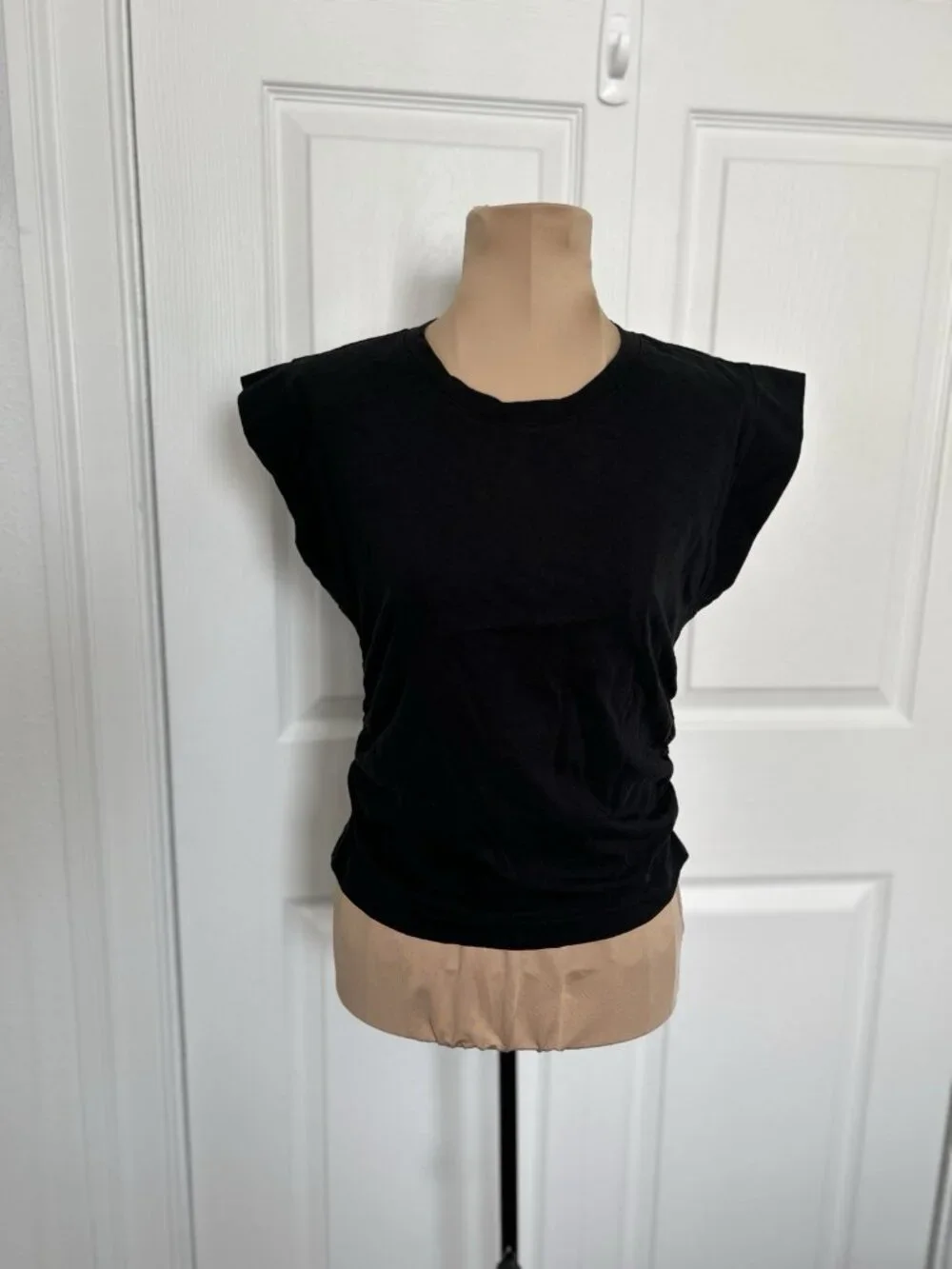 Madewell Sleeveless Side Cinched Sutro Casual Luxe Muscle Tank Black Size XS - Picture 1 of 8